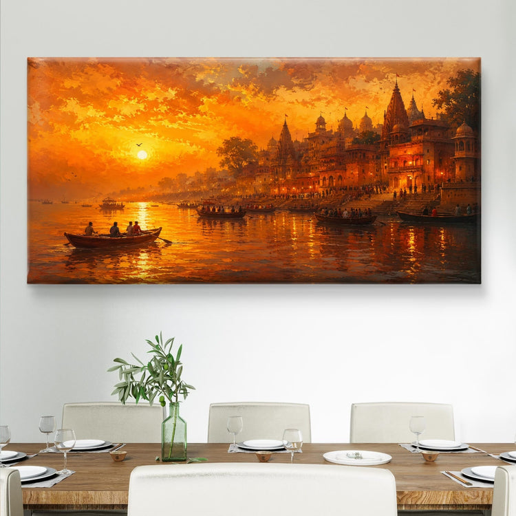 Banaras Ghat Canvas Paintings