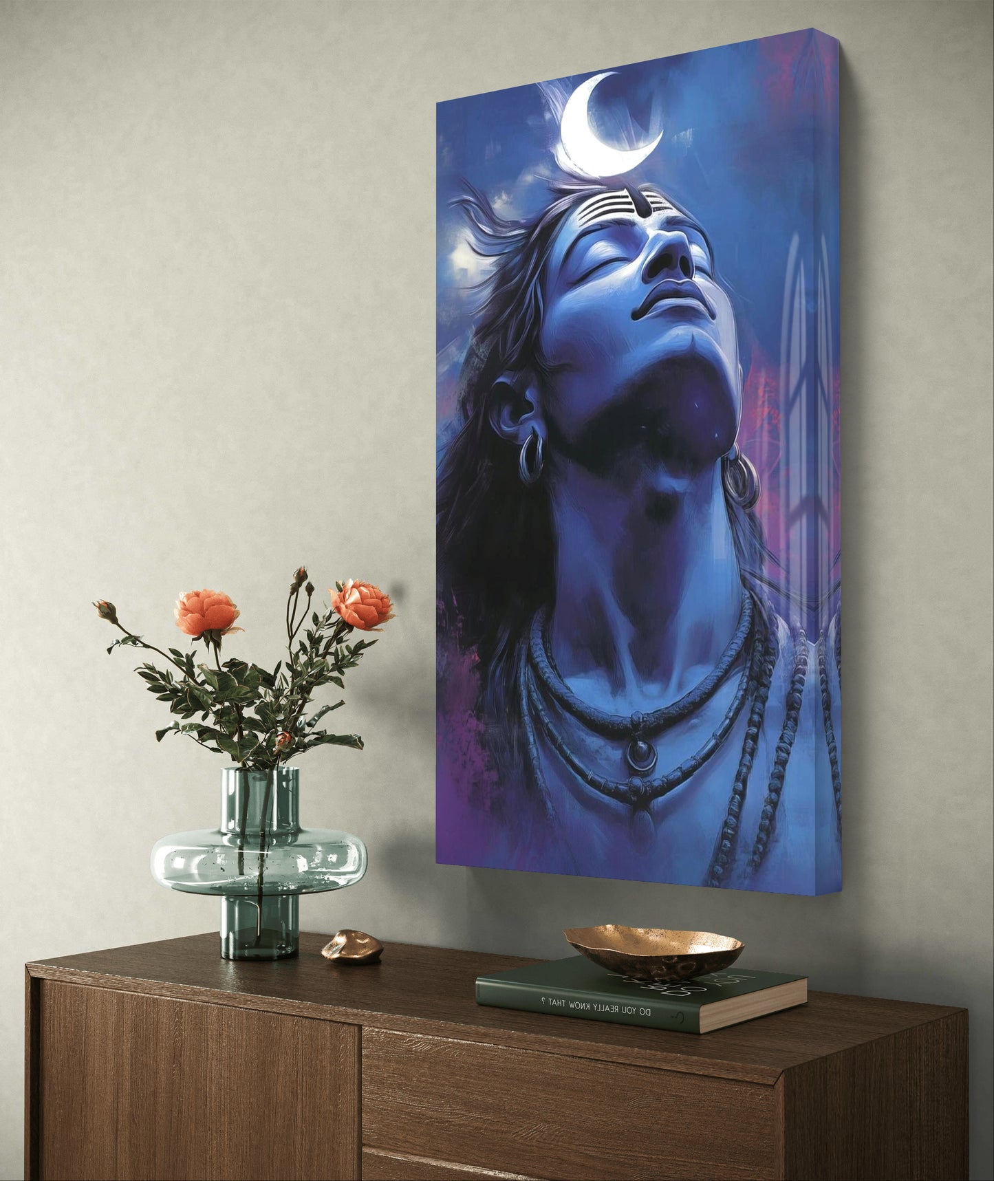 Shiva Premium Acrylic Wall Art for Home & Temple Decor