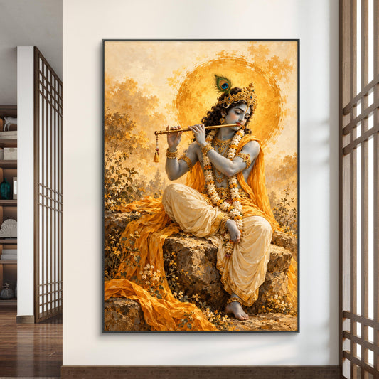 Lord Krishna Premium Canvas Painting - Canvas Wall Art | Decor By Neon