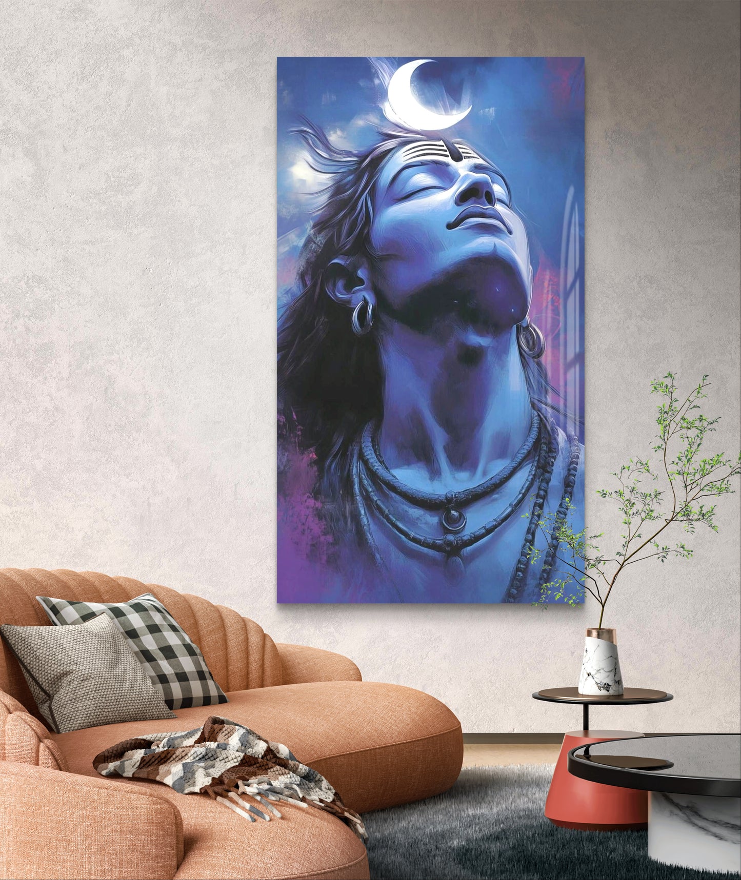 Shiva Premium Acrylic Wall Art for Home & Temple Decor