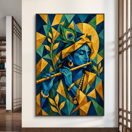 Lord Krishna Premium Canvas Painting - Canvas Wall Art | Decor By Neon
