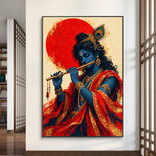 Lord Krishna Premium Canvas Painting - Canvas Wall Art | Decor By Neon