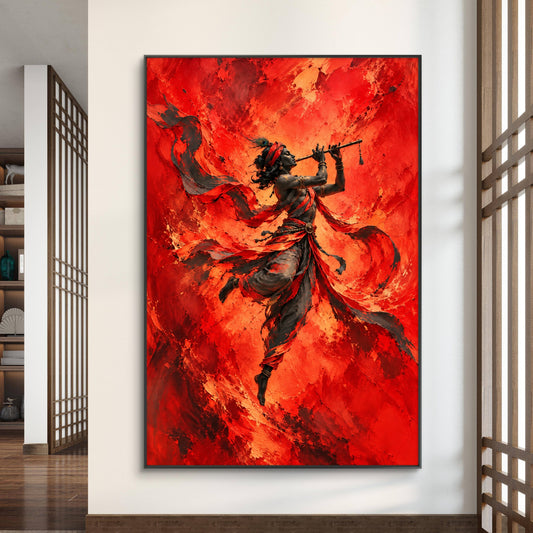 Lord Krishna Premium Canvas Painting - Canvas Wall Art | Decor By Neon