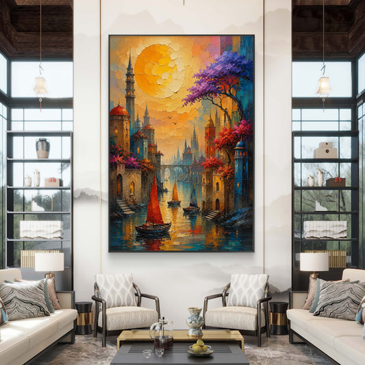 Modern Interiors Portrait Premium Canvas Painting - Canvas Wall Art | Decor By Neon