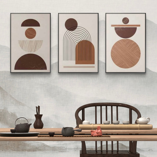 Set of 3 Abstract Art Premium Canvas Painting - Canvas Wall Art | Decor By Neon