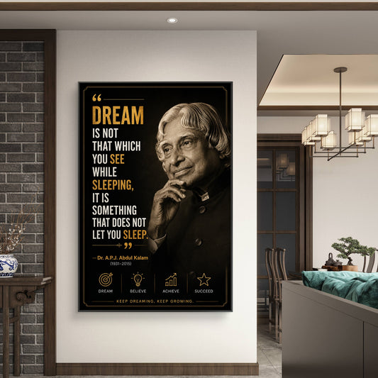 APJ Abdul Kalam Premium Canvas Painting - Canvas Wall Art | Decor By Neon
