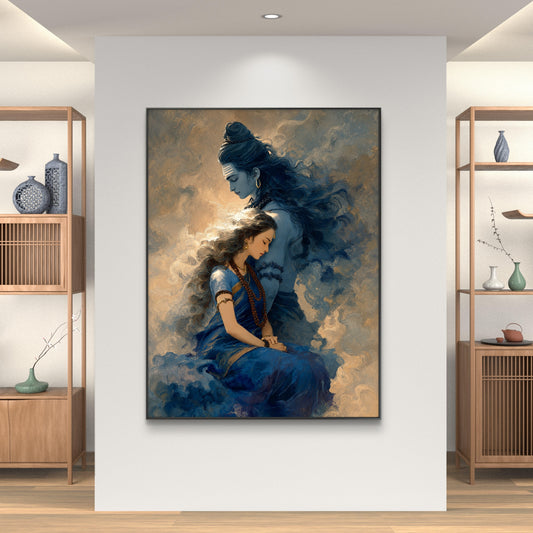 Lord Shiva Premium Canvas Painting - Canvas Wall Art | Decor By Neon