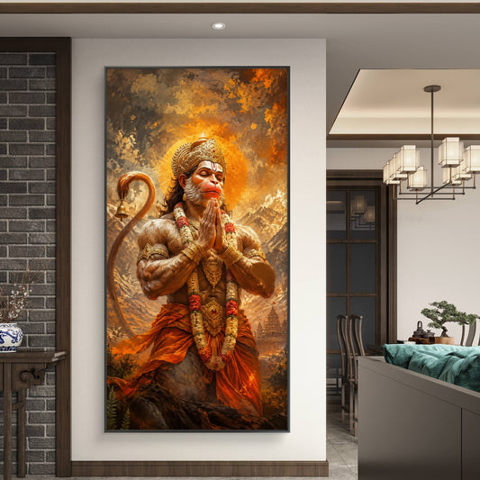 Lord Hanuman Premium Canvas Painting - Canvas Wall Art | Decor By Neon