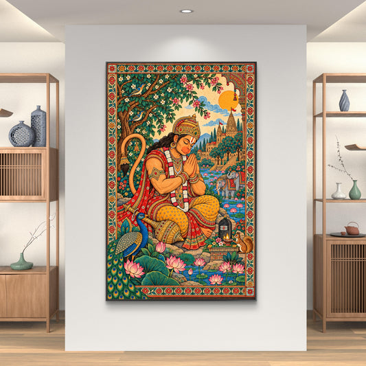 Lord Hanuman Premium Canvas Painting - Canvas Wall Art | Decor By Neon