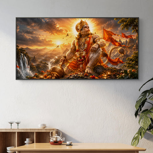 Lord Hanuman Premium Canvas Painting - Canvas Wall Art | Decor By Neon