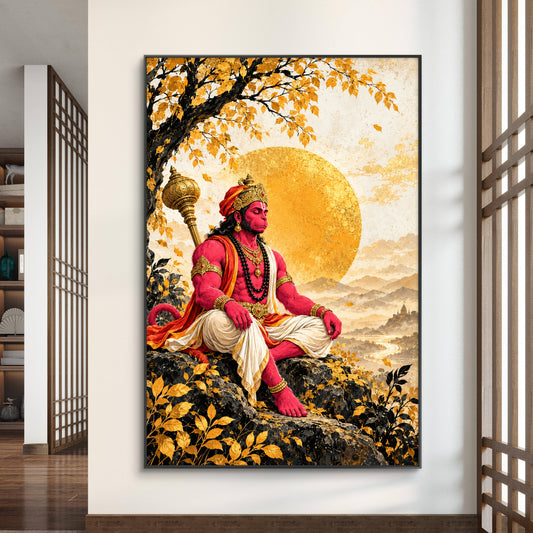Lord Hanuman Premium Canvas Painting - Canvas Wall Art | Decor By Neon