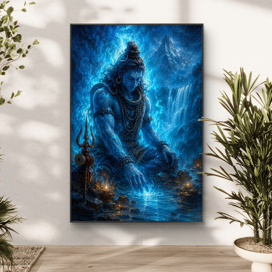 Lord Shiva Premium Canvas Painting - Canvas Wall Art | Decor By Neon