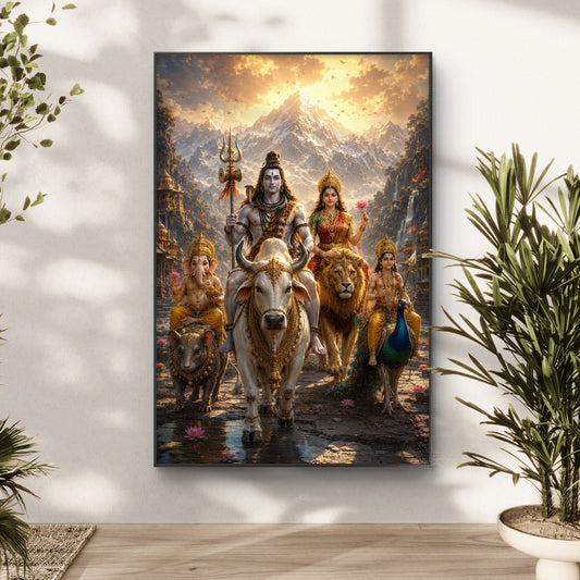 Lord Shiva Premium Canvas Painting - Canvas Wall Art | Decor By Neon