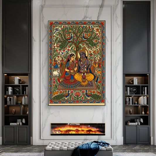 Radha Krishna Premium Canvas Painting - Canvas Wall Art | Decor By Neon
