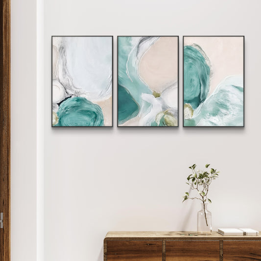 Set of 3 Abstract Art Premium Canvas Painting - Canvas Wall Art | Decor By Neon