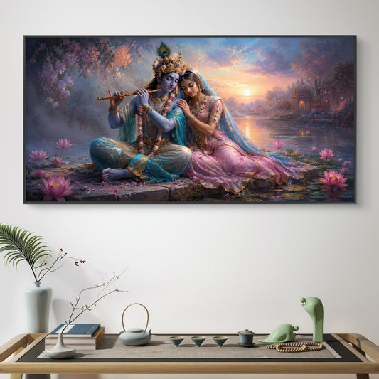 Radha Krishna Premium Canvas Painting - Canvas Wall Art | Decor By Neon