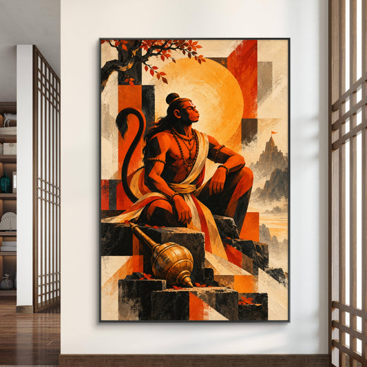 Lord Hanuman Premium Canvas Painting - Canvas Wall Art | Decor By Neon
