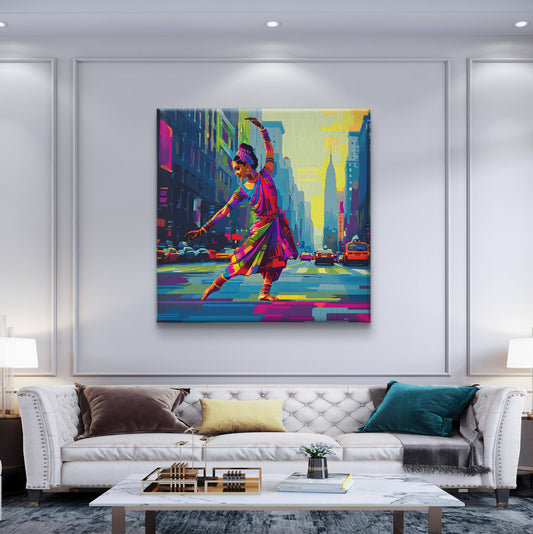 Urban Natyam Premium Canvas Wall Painting - Canvas Wall Art | Decor By Neon