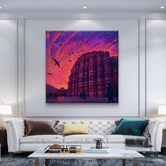 Jaipur Twilight Premium Canvas Wall Painting - Canvas Wall Art | Decor By Neon