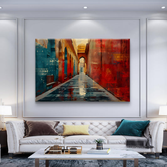 Corridor of Colors Premium Canvas Wall Painting