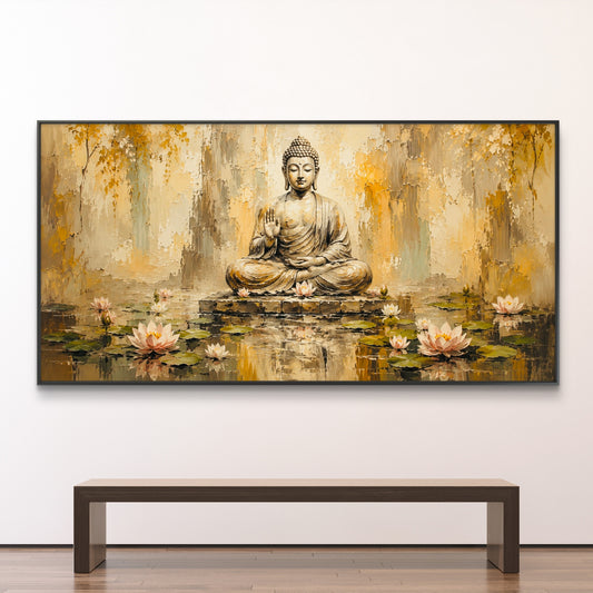 Lord Buddha Premium Canvas Painting - Canvas Wall Art | Decor By Neon