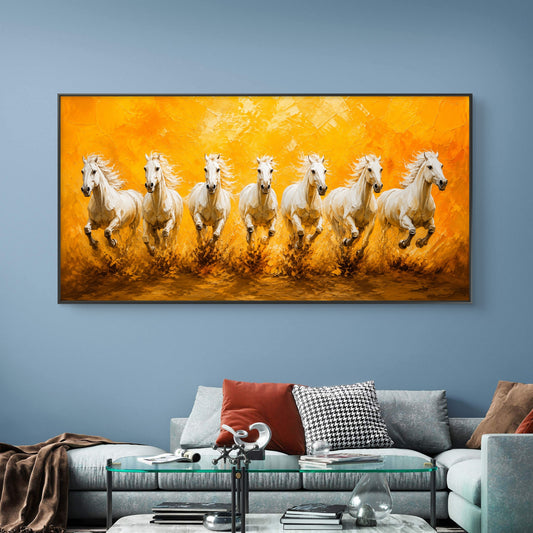 Seven Horses Premium Canvas Painting - Canvas Wall Art | Decor By Neon