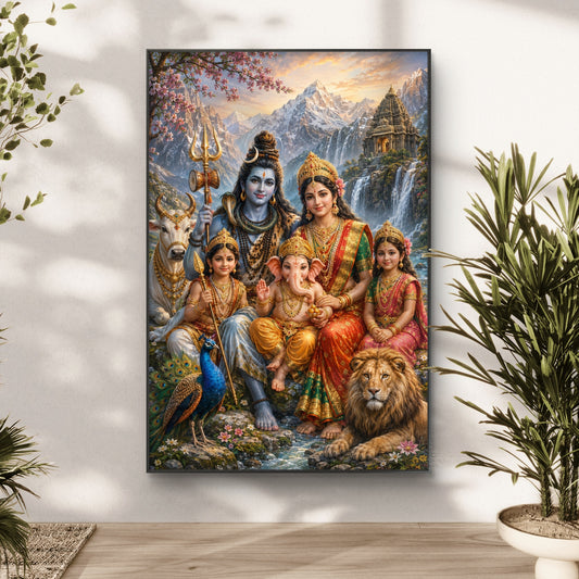 Lord Shiva Premium Canvas Painting - Canvas Wall Art | Decor By Neon