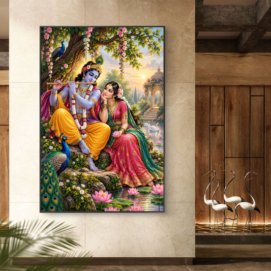 Radha Krishna Premium Canvas Painting - Canvas Wall Art | Decor By Neon
