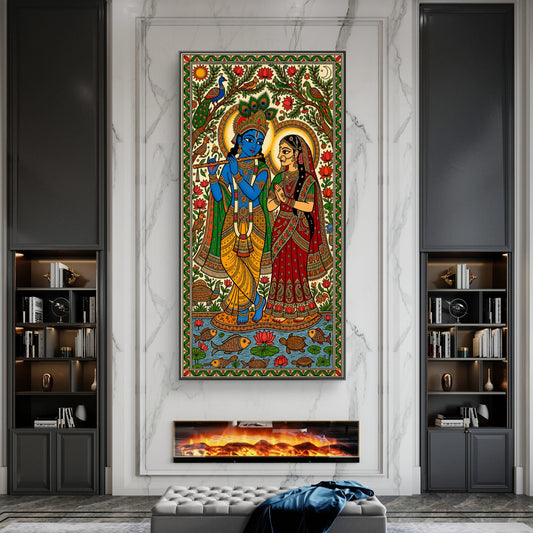 Radha Krishna Premium Canvas Painting - Canvas Wall Art | Decor By Neon
