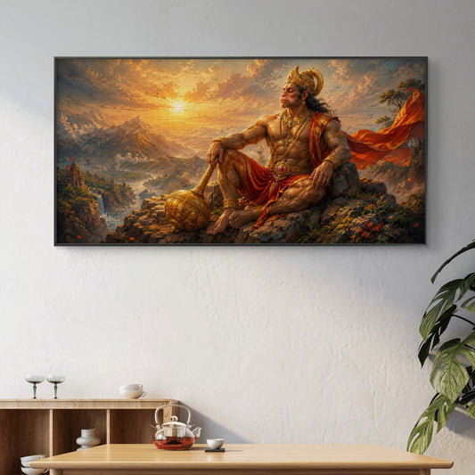 Lord Hanuman Premium Canvas Painting - Canvas Wall Art | Decor By Neon