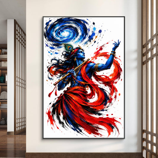 Lord Krishna Premium Canvas Painting - Canvas Wall Art | Decor By Neon