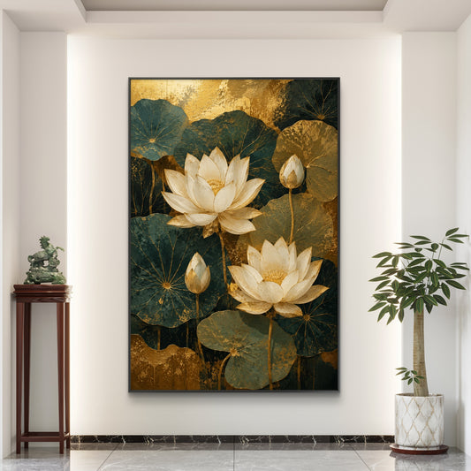 Botanical Luxury Premium Canvas Painting - Canvas Wall Art | Decor By Neon