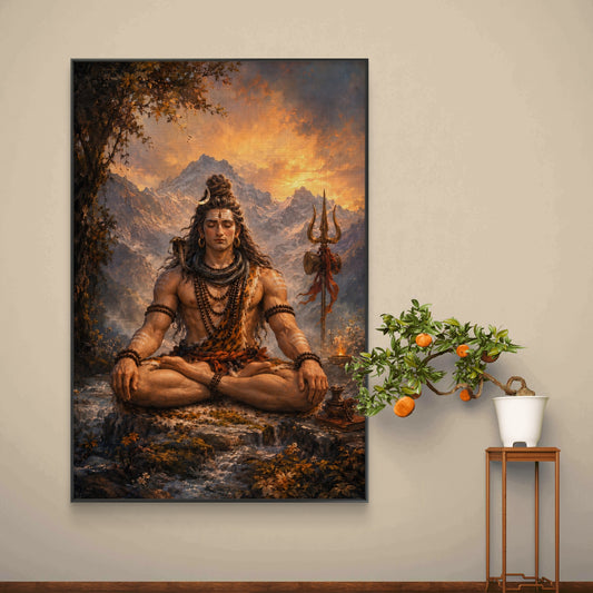 Lord Shiva Premium Canvas Painting - Canvas Wall Art | Decor By Neon