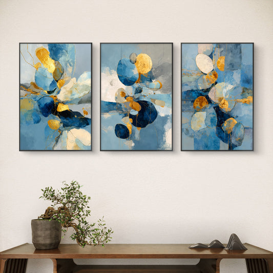 Set of 3 Abstract Art Premium Canvas Painting - Canvas Wall Art | Decor By Neon