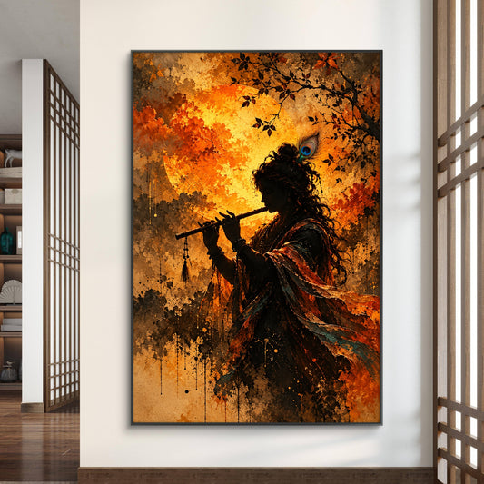 Lord Krishna Premium Canvas Painting - Canvas Wall Art | Decor By Neon