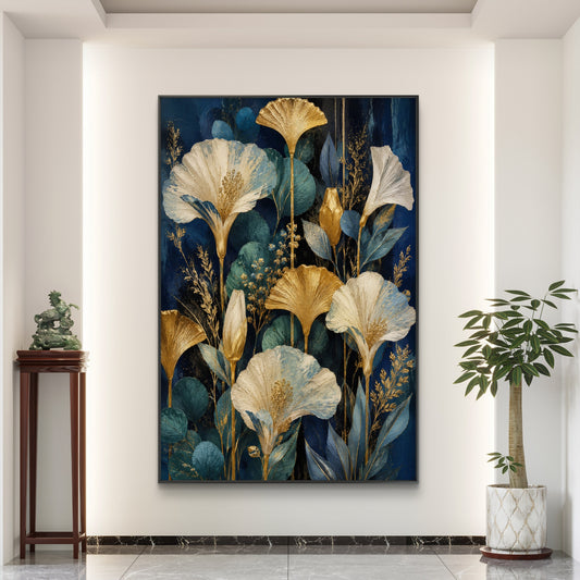 Botanical Luxury Premium Canvas Painting - Canvas Wall Art | Decor By Neon