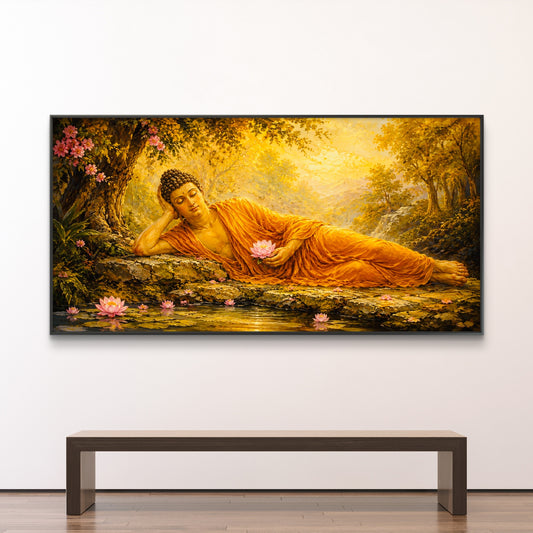 Lord Buddha Premium Canvas Painting - Canvas Wall Art | Decor By Neon