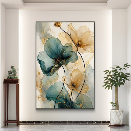 Botanical Luxury Premium Canvas Painting - Canvas Wall Art | Decor By Neon