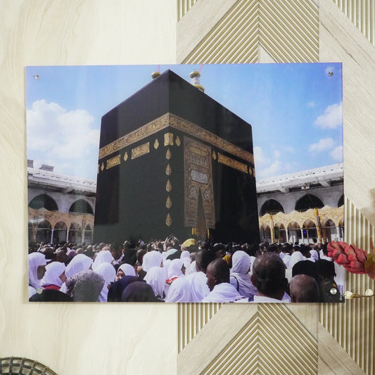 The Sacred Kaaba Premium Acrylic Islamic Wall Art , Islamic Painting