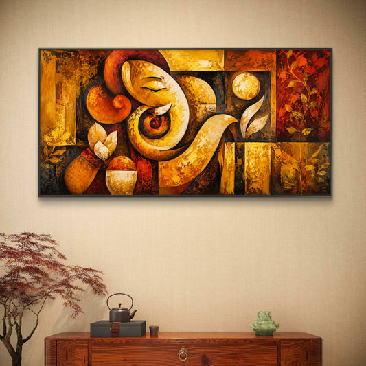 Lord Ganesha Premium Canvas Painting - Canvas Wall Art | Decor By Neon