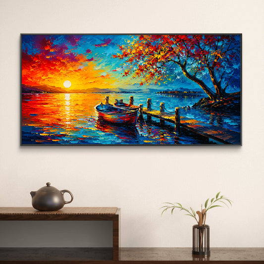 Modern Interiors Landscape Premium Canvas Painting - Canvas Wall Art | Decor By Neon