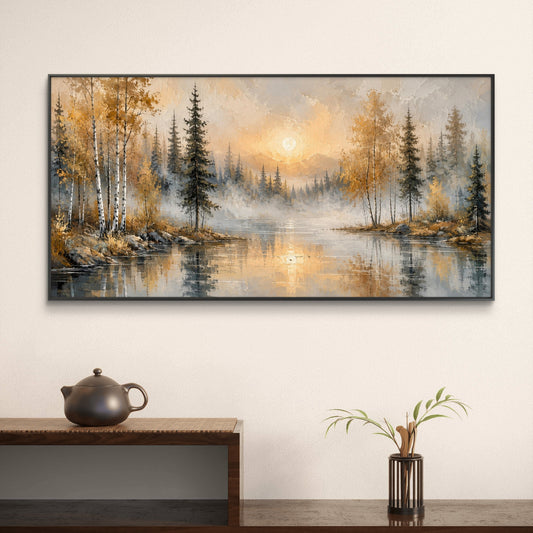 Modern Interiors Landscape Premium Canvas Painting - Canvas Wall Art | Decor By Neon