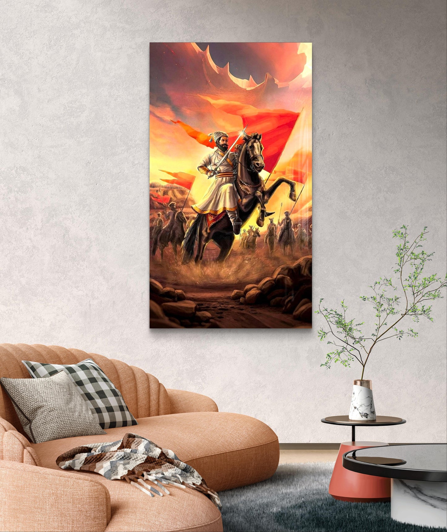 Chhatrapati Shivaji Maharaj Premium Acrylic Wall Art for Home & Temple Decor