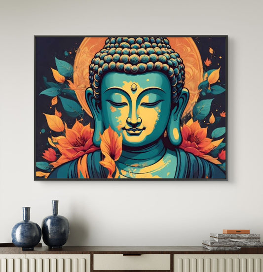 Lord Buddha Premium Canvas Painting - Canvas Wall Art | Decor By Neon