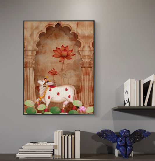 Traditional Pichwai Premium Canvas Painting - Canvas Wall Art | Decor By Neon