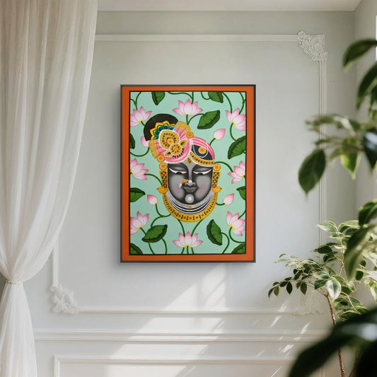 Traditional Pichwai Shrinathji Premium Canvas Painting - Canvas Wall Art | Decor By Neon
