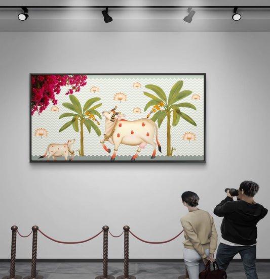 Traditional Pichwai Premium Canvas Painting - Canvas Wall Art | Decor By Neon