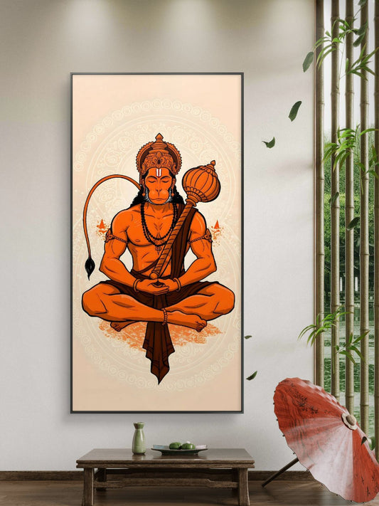 Lord Hanuman Premium Canvas Painting - Canvas Wall Art | Decor By Neon