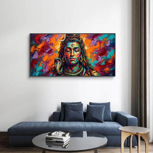 Lord Shiva Premium Canvas Painting - Canvas Wall Art | Decor By Neon