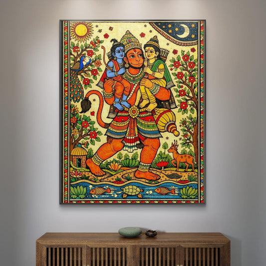 Mythological Folk Premium Canvas Painting - Canvas Wall Art | Decor By Neon